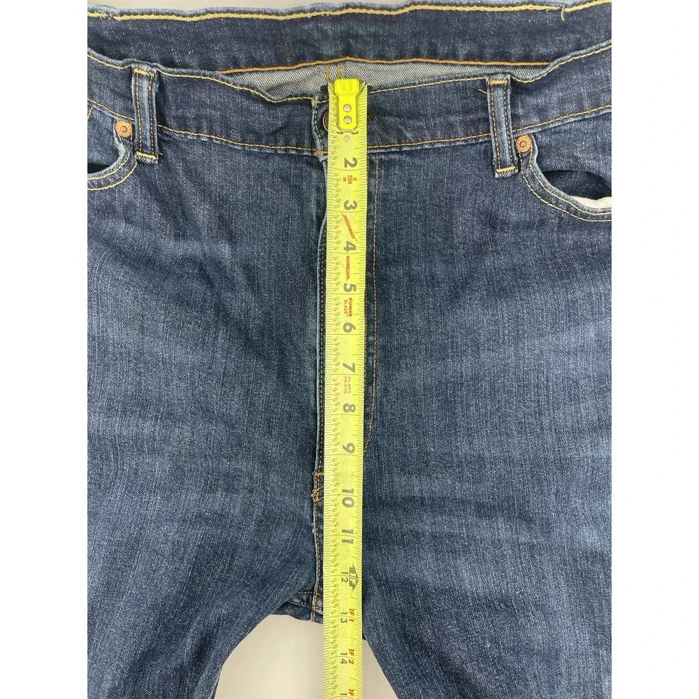 Levi's 505 Regular Fit Jeans Men 42x32 Dark Wash Straight Leg Workwear Classic